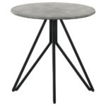 HADI 2-PIECE ROUND SMARTTOP COFFEE AND END TABLE SET CEMENT - Image 4