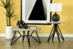 HADI ROUND SMARTTOP COFFEE TABLE CEMENT AND GUNMETAL - Image 7