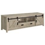 MADRA 2-DOOR ENGINEERED WOOD 79-INCH TV STAND DISTRESSED PINE
