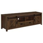 MADRA 2-DOOR ENGINEERED WOOD 79-INCH TV STAND DARK PINE