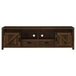 MADRA 2-DOOR ENGINEERED WOOD 79-INCH TV STAND DARK PINE - Image 4