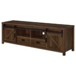 MADRA 2-DOOR ENGINEERED WOOD 79-INCH TV STAND DARK PINE - Image 5