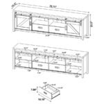 MADRA 2-DOOR ENGINEERED WOOD 79-INCH TV STAND DARK PINE - Image 9
