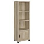SACHIN 3-PIECE 79-INCH TV ENTERTAINMENT CENTER ANTIQUE PINE - Image 3