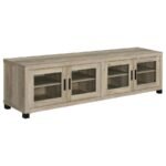 SACHIN 3-PIECE 79-INCH TV ENTERTAINMENT CENTER ANTIQUE PINE - Image 8