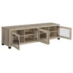 SACHIN 3-PIECE 79-INCH TV ENTERTAINMENT CENTER ANTIQUE PINE - Image 9