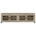 SACHIN 3-PIECE 79-INCH TV ENTERTAINMENT CENTER ANTIQUE PINE - Image 10