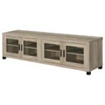 SACHIN 3-PIECE 79-INCH TV ENTERTAINMENT CENTER ANTIQUE PINE - Image 11