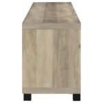 SACHIN 3-PIECE 79-INCH TV ENTERTAINMENT CENTER ANTIQUE PINE - Image 12
