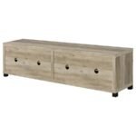 SACHIN 3-PIECE 79-INCH TV ENTERTAINMENT CENTER ANTIQUE PINE - Image 15