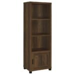 SACHIN 3-PIECE 79-INCH TV ENTERTAINMENT CENTER DARK PINE - Image 3
