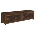 SACHIN 3-PIECE 79-INCH TV ENTERTAINMENT CENTER DARK PINE - Image 8