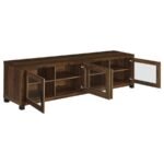 SACHIN 3-PIECE 79-INCH TV ENTERTAINMENT CENTER DARK PINE - Image 9