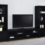 JUPITER 3-PIECE ENTERTAINMENT CENTER 79-INCH TV STAND BLACK