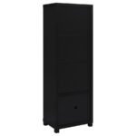 JUPITER 3-PIECE ENTERTAINMENT CENTER 79-INCH TV STAND BLACK - Image 7