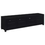 JUPITER 4-DOOR ENGINEERED WOOD 79-INCH TV STAND BLACK