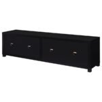 JUPITER 4-DOOR ENGINEERED WOOD 79-INCH TV STAND BLACK - Image 7