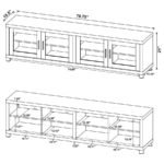 JUPITER 4-DOOR ENGINEERED WOOD 79-INCH TV STAND BLACK - Image 9