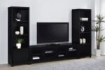 JUPITER 4-DOOR ENGINEERED WOOD 79-INCH TV STAND BLACK - Image 10