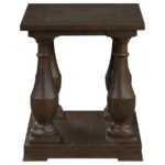 WALDEN RECTANGULAR WOOD SIDE END TABLE COFFEE BROWN - Image 3