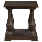 WALDEN RECTANGULAR WOOD SIDE END TABLE COFFEE BROWN - Image 4