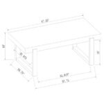 PALA RECTANGULAR COFFEE TABLE WHITE HIGH GLOSS AND NATURAL - Image 6