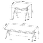 COLMAR 3-PIECE ENGINEERED WOOD COFFEE TABLE SET GOLDEN OAK - Image 6