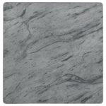MOZZI SQUARE FAUX MARBLE SIDE END TABLE GREY AND BLACK - Image 5