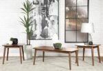 RADLEY 3-PIECE RECTANGULAR COFFEE TABLE SET NATURAL WALNUT