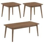 RADLEY 3-PIECE RECTANGULAR COFFEE TABLE SET NATURAL WALNUT - Image 2
