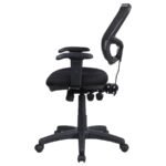 ROLLO UPHOLSTERED ADJUSTABLE ERGONOMIC OFFICE CHAIR BLACK - Image 6