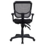 ROLLO UPHOLSTERED ADJUSTABLE ERGONOMIC OFFICE CHAIR BLACK - Image 7