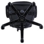 ROLLO UPHOLSTERED ADJUSTABLE ERGONOMIC OFFICE CHAIR BLACK - Image 9