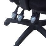 ROLLO UPHOLSTERED ADJUSTABLE ERGONOMIC OFFICE CHAIR BLACK - Image 10
