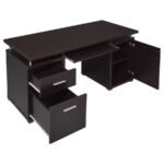TRACY 55-INCH 2-DRAWER OFFICE COMPUTER DESK CAPPUCCINO - Image 3