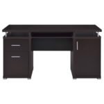 TRACY 55-INCH 2-DRAWER OFFICE COMPUTER DESK CAPPUCCINO - Image 4