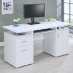 TRACY 55-INCH 2-DRAWER OFFICE COMPUTER DESK WHITE - Image 2