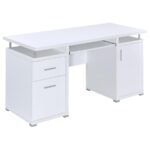 TRACY 55-INCH 2-DRAWER OFFICE COMPUTER DESK WHITE