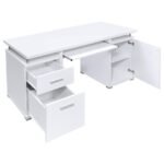 TRACY 55-INCH 2-DRAWER OFFICE COMPUTER DESK WHITE - Image 3
