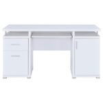 TRACY 55-INCH 2-DRAWER OFFICE COMPUTER DESK WHITE - Image 4
