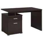 IRVING 47-INCH 2-DRAWER OFFICE COMPUTER DESK CAPPUCCINO