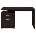 IRVING 47-INCH 2-DRAWER OFFICE COMPUTER DESK CAPPUCCINO - Image 6
