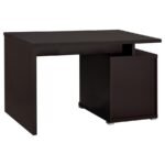 IRVING 47-INCH 2-DRAWER OFFICE COMPUTER DESK CAPPUCCINO - Image 8
