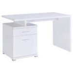 IRVING 47-INCH 2-DRAWER OFFICE COMPUTER DESK WHITE