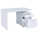 IRVING 47-INCH 2-DRAWER OFFICE COMPUTER DESK WHITE - Image 5