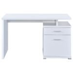IRVING 47-INCH 2-DRAWER OFFICE COMPUTER DESK WHITE - Image 6