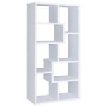 THEO 71-INCH 6-SHELF BOOKSHELF WHITE