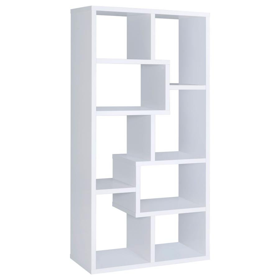 800136_02x900.jpg THEO 71-INCH 6-SHELF BOOKSHELF WHITE - Image 1