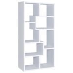 THEO 71-INCH 6-SHELF BOOKSHELF WHITE - Image 5