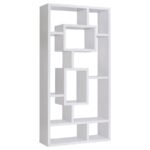 COREY 71-INCH 8-SHELF BOOKSHELF WHITE